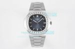 PPF V4 Swiss Replica Patek Philippe Nautilus Stainless Steel Dark Blue Dial Diamond Watch